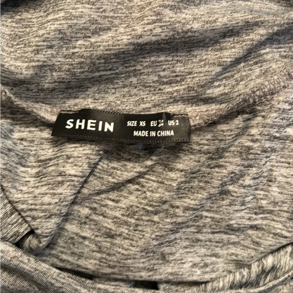 SHEIN Body Con Heather Gray Long Sleeve Top Size XS - Picture 4 of 5